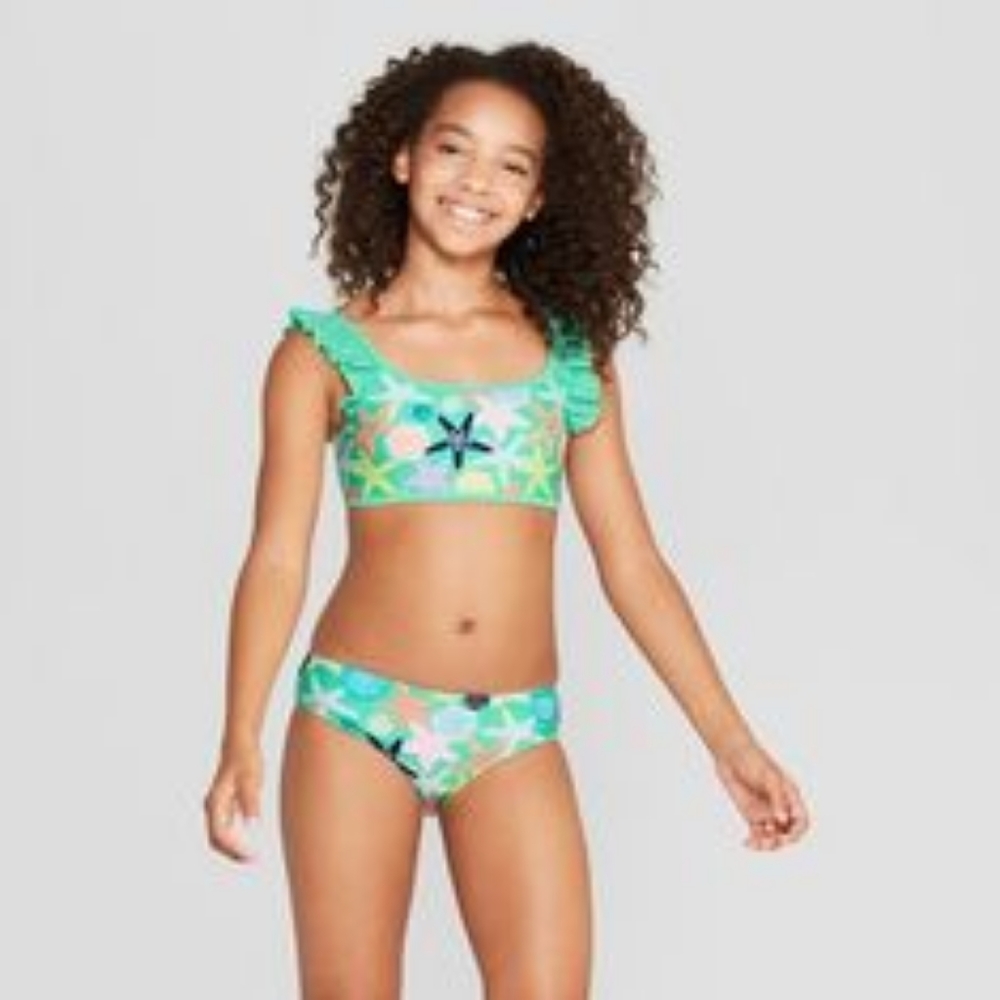 Cat & Jack Shell Beach bikini XS